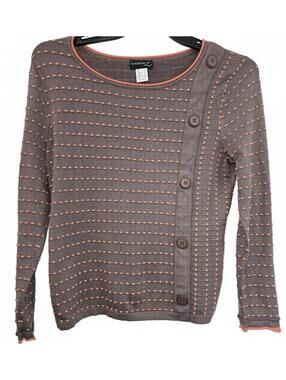 Creation L Women's Long Sleeve Button Accent Sweater Size 8
